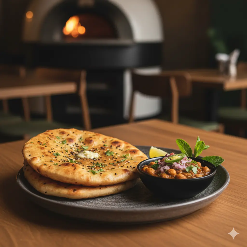 Amritsari Kulche Chole - authentic Punjabi breakfast at The Virsa Mahal in downtown Edmonton, AB